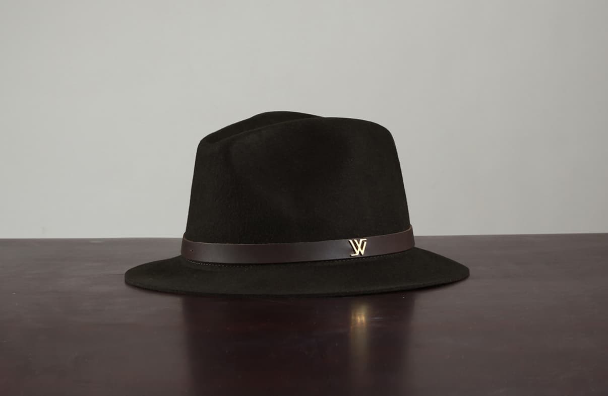 WHITE SANDS Wool Felt Hat Logo Style One Size Bronze